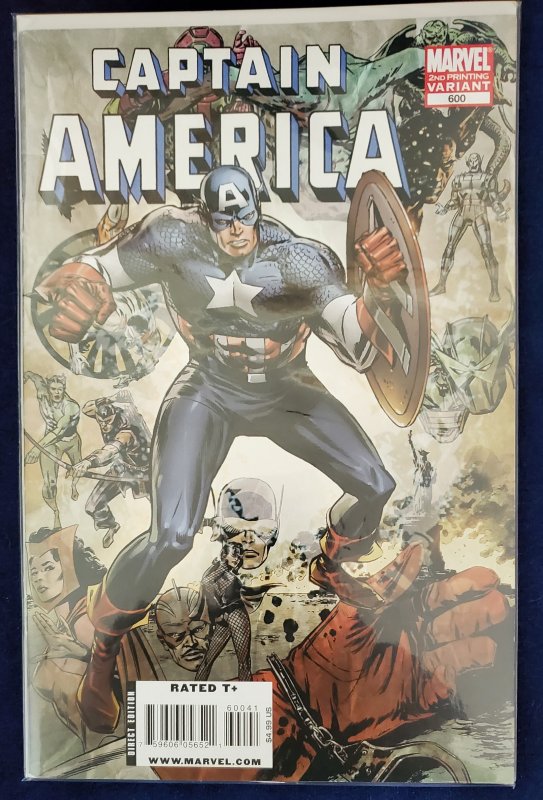 Captain America #600 2nd Printing Variant (2009)