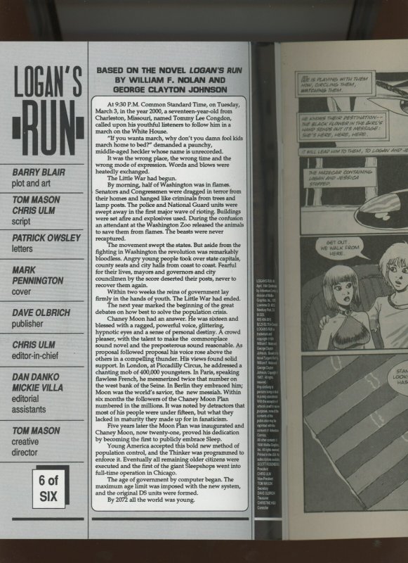 (1991) Logan's Run #6: COPPER AGE! WE COMBINE SHIPPING! (6.0)