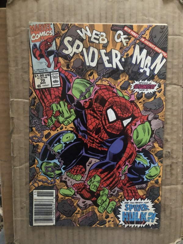 Web of Spider-Man #70 Newsstand Edition (1990)