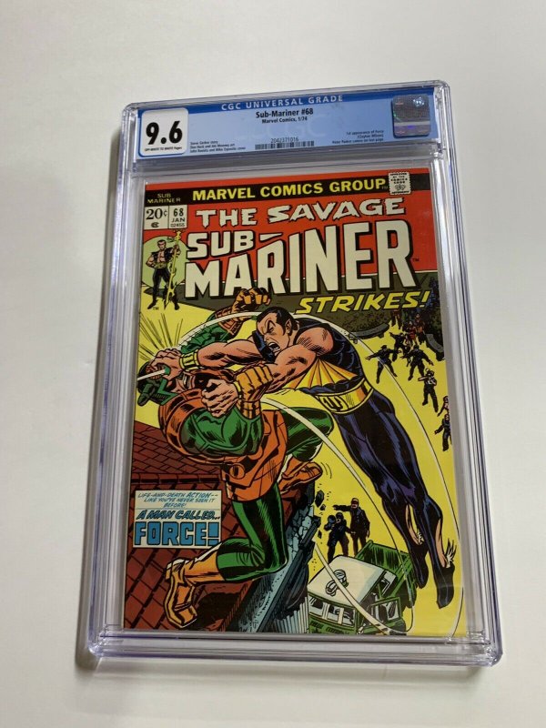 The Sub-mariner Prince Namor 68 Cgc 9.6 Ow/w Pages Marvel Bronze Age