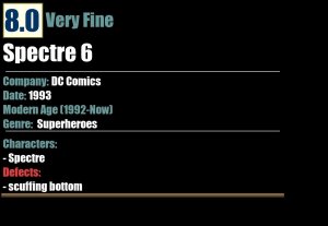 Spectre 6 (1993) VF DC Comics