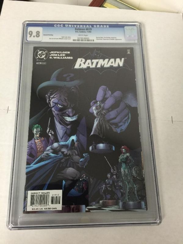 Batman 619 Second Printing Variant Cover Cgc 9.8 White Pages