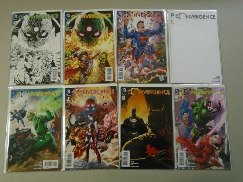 Convergence comic lot of 22 set #0-8 with variant covers 8.0 VF (2015)