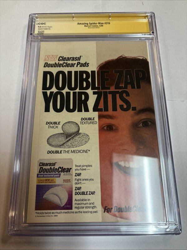 Amazing Spider-Man (1989) # 316 (CGC 9.8 WP) Signed Mcfarlane Venom Newsstand