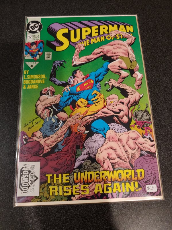 Superman The Man of Steel #17 1st cameo appearance of Doomsday