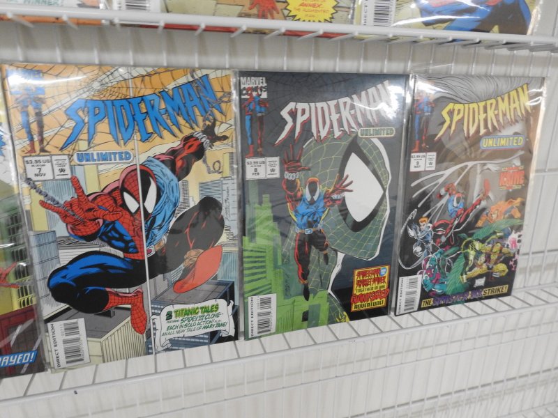 Spider-Man Unlimited #1-9 Solid Run! Avg Sharp VF-NM Condition! Great Reading!