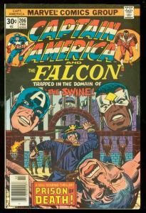 CAPTAIN AMERICA #206 1977-FALCON-JACK KIRBY-GREAT FN/VF