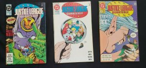 JUSTICE LEAGUE 3PC (FN/VF) QUARTERLY ISSUES #2-4, RETURN OF MISTER NEBULA 1991