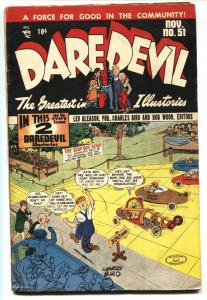 DAREDEVIL COMICS #51 1948-Box car racer cvr- Golden Age VG