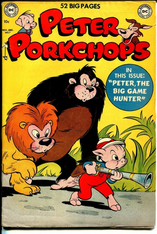 Peter Porkchops #7 1950-DC-Big Game Hunter-Superman-FN