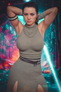 Rey Skywalker Cosplay 4 Book Variant Cover Set by Pristine Renders Daisy Ridley