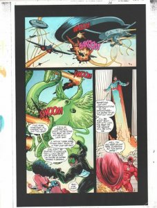 JLA: Gods and Monsters #1 p.26 Color Guide Art - Superman, Flash by John Kalisz