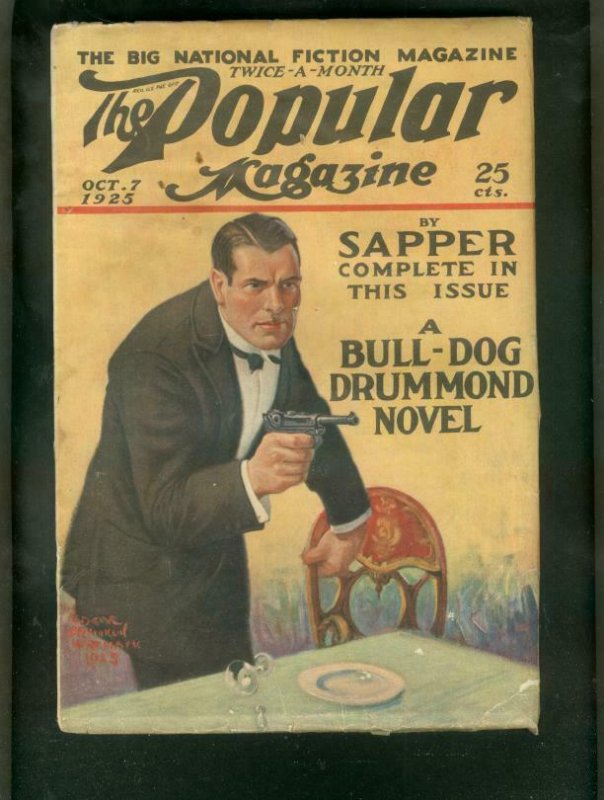 POPULAR MAGAZINE PULP-10/7/25-BULLDOG DRUMMOND VG