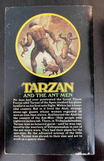 Tarzan pb novel #10. Tarzan and the Ant Men. Boris Vallejo cover.
