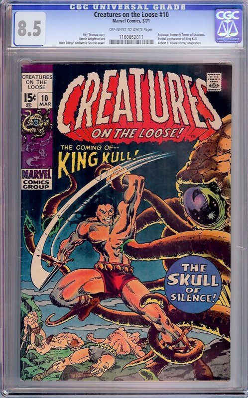 Creatures on the Loose #10 (Marvel, 1971) CGC 8.5 - KEY 1st Kull