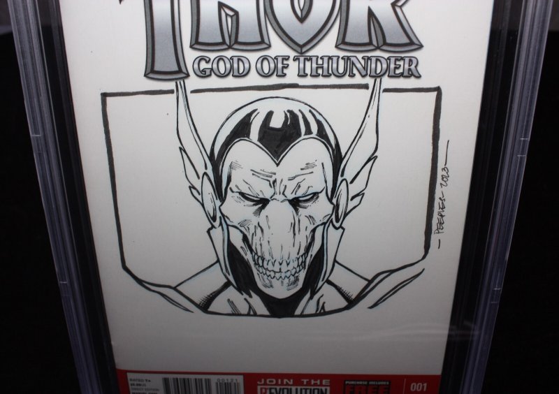 Thor: God of Thunder #1 CBCS (9.6) Signed & Sketched by Brent Peeples - 2013
