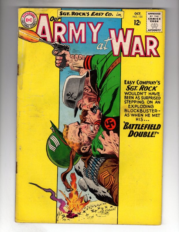 Our Army at War #135 (1963) Joe Kubert Art ~ Silver Age DC War / ID#860