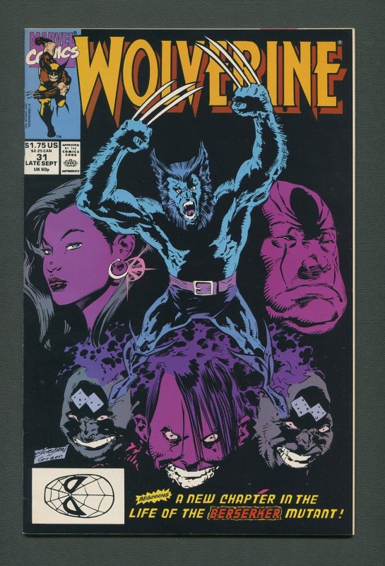 Wolverine #31  /  9.6 NM+  / 1st Hama,Silvestri  (1988 1st Series)