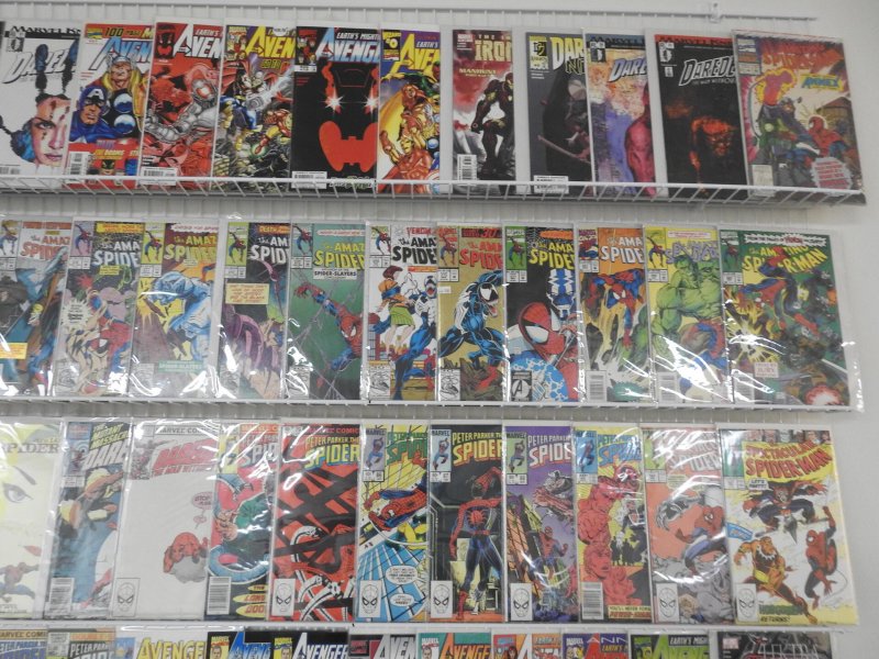 Huge Lot 130+ Comics W/ Spider-Man, Fantastic Four, Daredevil, +More! Avg VF-