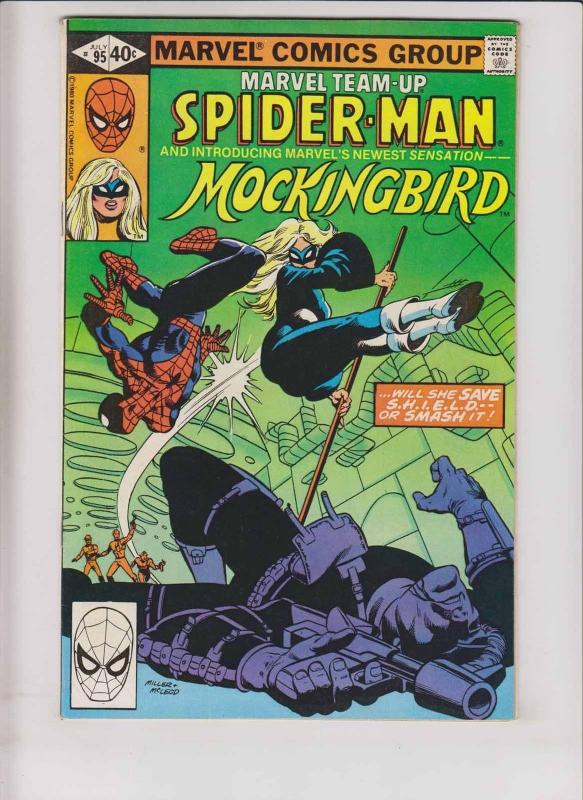 Marvel Team-Up #95 VF- spider-man - 1st mockingbird - direct - frank miller