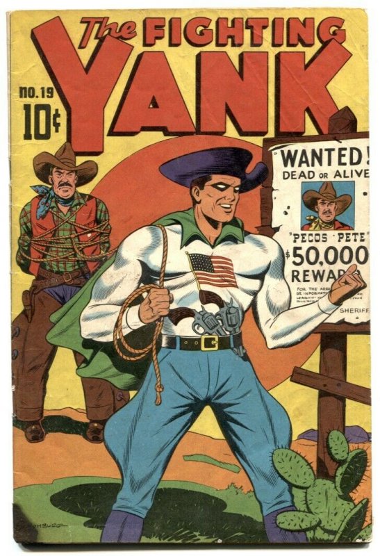 Fighting Yank #19 1947- SCHOMBURG cover- Golden Age G/VG