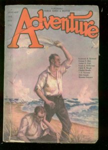 ADVENTURE PULP-1/30 1923-CASTRAWAY COVER-ARTHUR O FRIEL FR/G