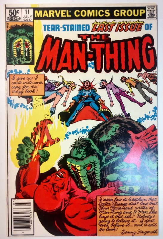 Man-Thing #11 (8.0, 1981) Last Issue. Small water stain on bottom corner