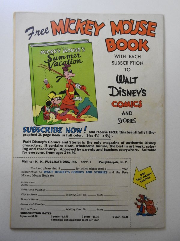 Walt Disney's Comics & Stories #142 (1952) VG Condition moisture stain