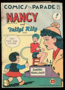 COMICS ON PARADE #53 1946-NANCY FRITZI RITZ-BUSHMILLER G/VG