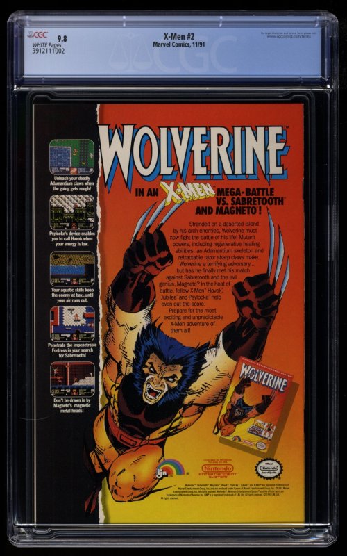 X-Men (1991) #2 CGC NM/M 9.8 White Pages