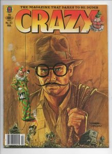 CRAZY #83 Magazine, FN+, Raider of the lost Ark, Harrison Ford 1973 1982, Marvel