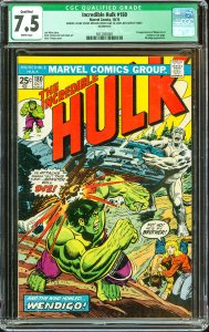 The Incredible Hulk #180 (1974) CGC Graded 7.5 (Qualified) 1st Wolverine (Cameo)
