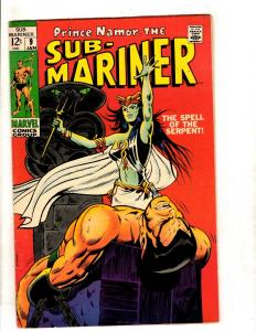 Sub-Mariner # 9 FN/VF Marvel Comic Book Atlantis Namor Spell Serpent JL16