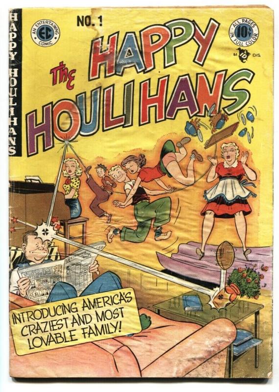 Happy Houlihans #1 Origin of MOON GIRL-Very rare EC comic book