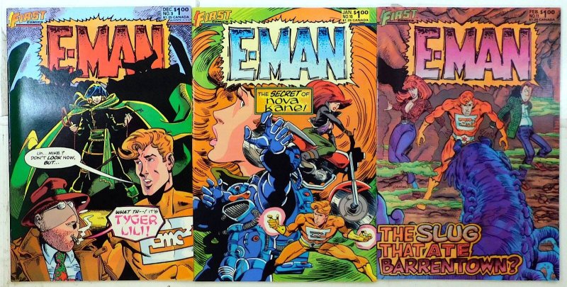 E-Man Lot of 3 #9, 10, 11 (1983) First Comics 1st Print Comic Books