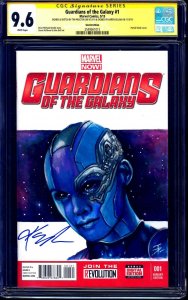 Guardians of the Galaxy #1 BLANK CGC SS 9.6 Nebula PAINTED SKETCH signed Gillan