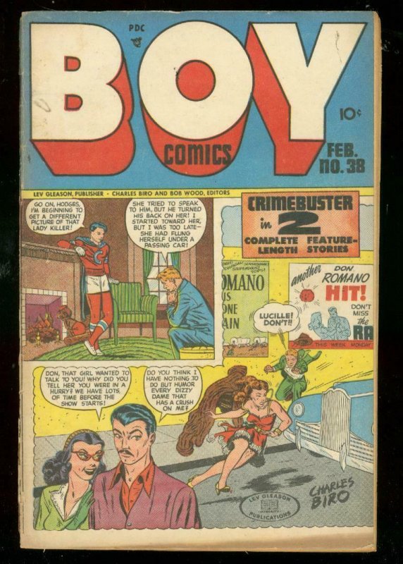 BOY COMICS #38 1948-CHARLES BIRO-BOB WOOD-MAURER ART VG-