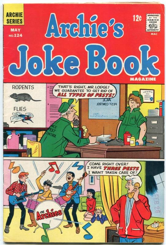 Archie's Joke Book #124 1968- Archies cover- Pest control FN+