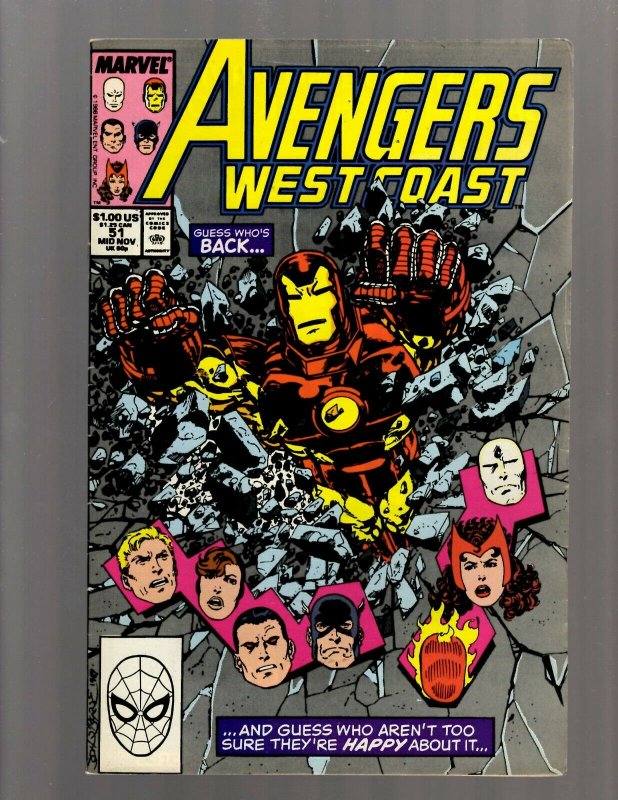 Lot of 12 West Coast Avengers Comics #38 39 40 41 42 43 44 51 53 55 56 57 J417