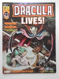 Dracula Lives #4 (1974) Solid VG Condition! Vampire vs Vampire!