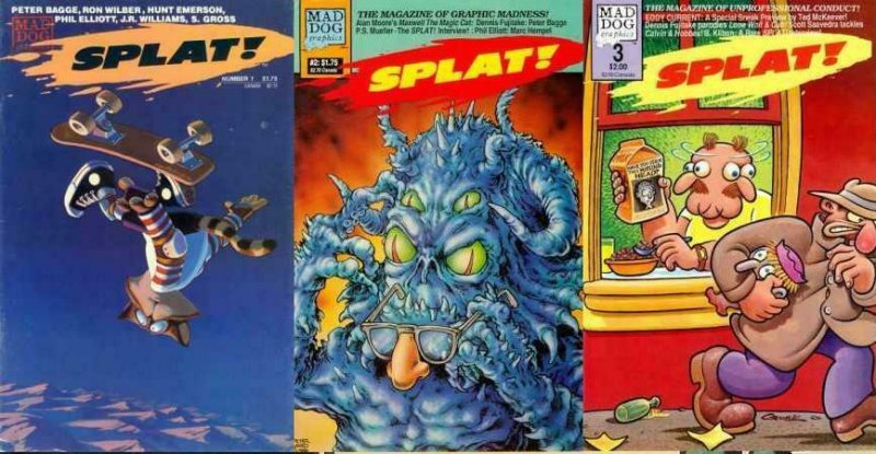 SPLAT (1987 MD) 1-3 Alan Moore,Peter Bagge,Kliban