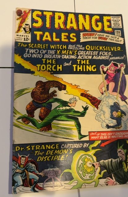 Strange Tales #128 (1965) Scsrlit withc and quicksilver/Dr Strange