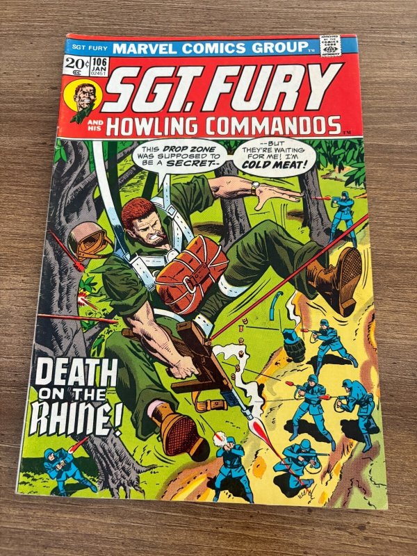Sgt. Fury & His Howling Commandos # 106 VF Marvel Comic Book Strucker 9 J367