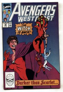 West Coast Avengers #56--comic book--Dark Scarlet, Wanda Maximoff