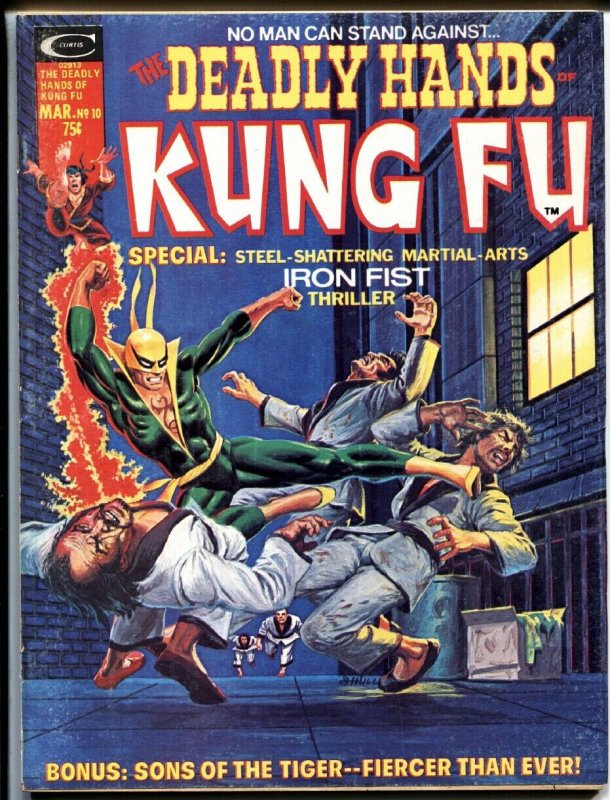 The Deadly Hands of Kung Fu #10 mag-1975 1st Steel Serpent-Iron Fist- VF-