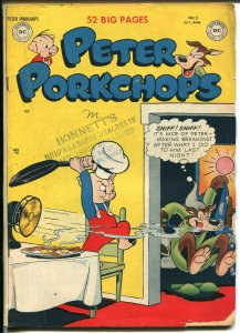Peter Porkchops #5 1950-DC-violent fumy animals-Superman ad-breakfast gag-VG