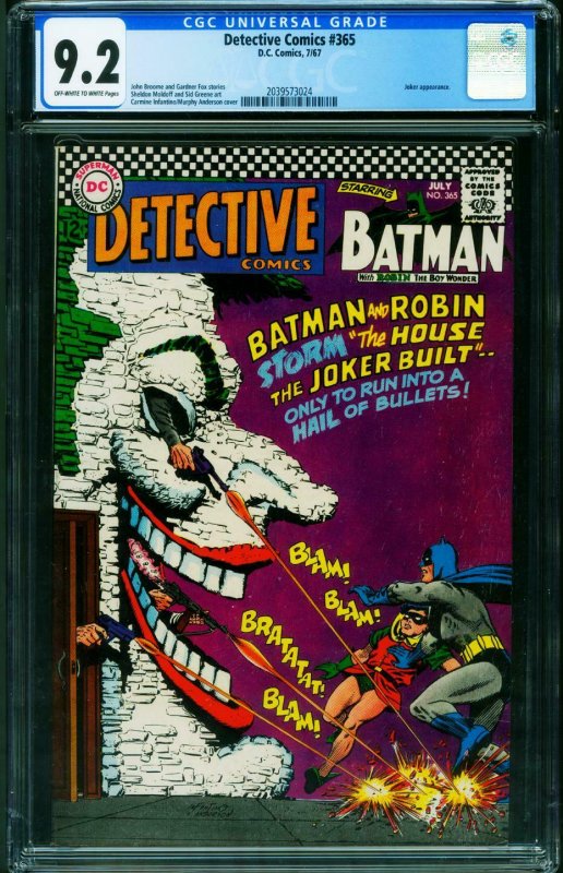 Detective #365 CGC 9.2 1967- Batman Joker cover 2039573024