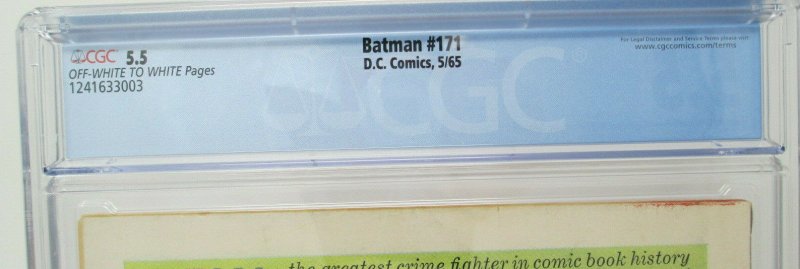 Batman # 171 ~ 1965 DC ~ CGC 5.5 FN- ~ 1st Silver Age Riddler