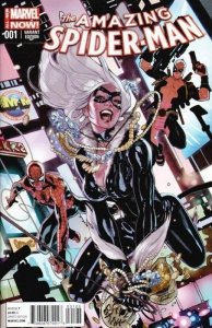 Amazing Spider-Man (2014) #1 Dynamic Forces Variant Terry Dodson Black Cat Cover