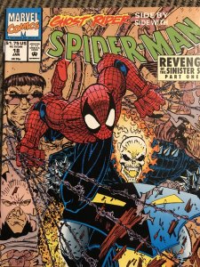Spider-Man #18 : Marvel 1/92 NM-; Erik Larsen art & story, Ghost Rider x-over